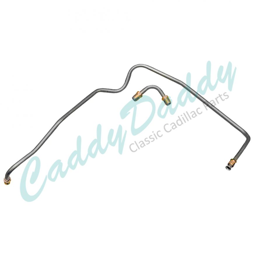 1968 Cadillac 472 V8 Fuel Pump to Carburetor Line Set (2 Pieces) Stainless Steel or Original Equipment Design REPRODUCTION Free Shipping In The USA