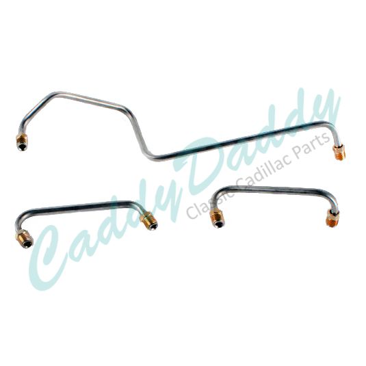1959 1960 Cadillac Eldorado Tri-Power Carburetor Fuel Lines Set (3 Pieces) Stainless Steel or Original Equipment Design REPRODUCTION Free Shipping In The USA