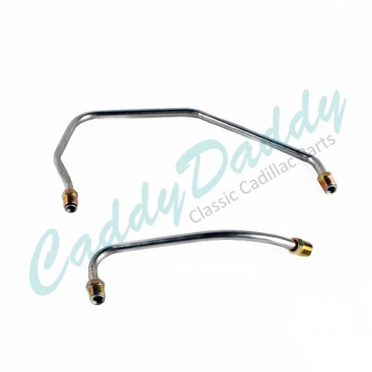 1957 Cadillac (WITH 2 x 4 BBL Carter Carburetors) Fuel Lines Set (2 Pieces) Stainless Steel or Original Equipment Design REPRODUCTION Free Shipping In The USA