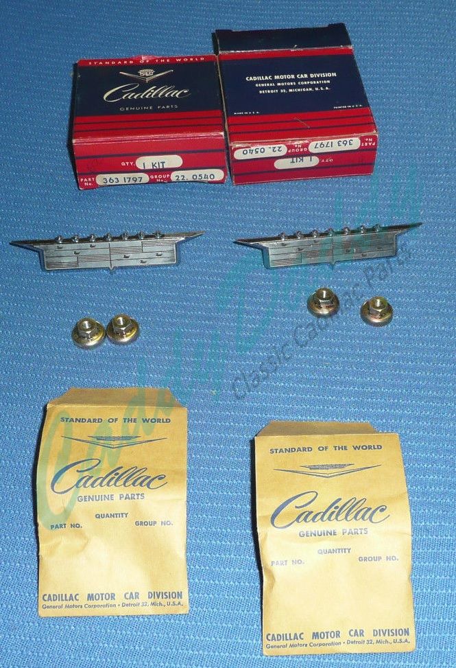 1962 Cadillac Hub Cap Wheel Cover Emblems 1 Pair NOS Free Shipping In The USA