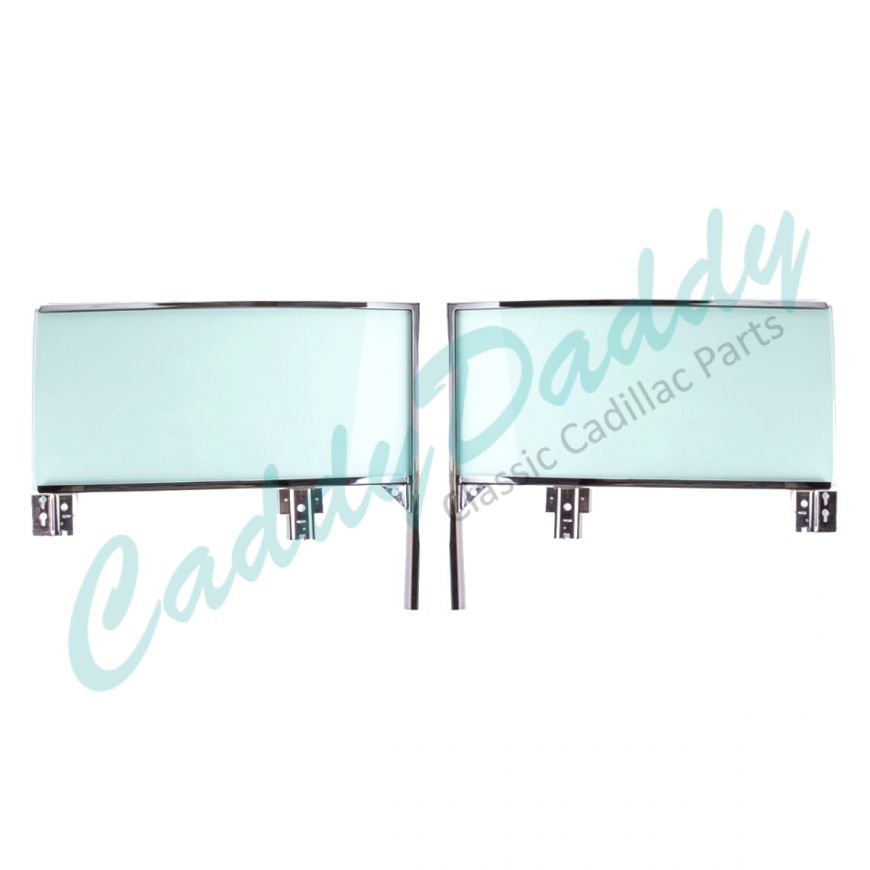 1959 1960 Cadillac Convertible Left Driver Side and Right Passenger Side Window With Frame Assemblies 1 Pair REPRODUCTION Free Shipping In The USA
