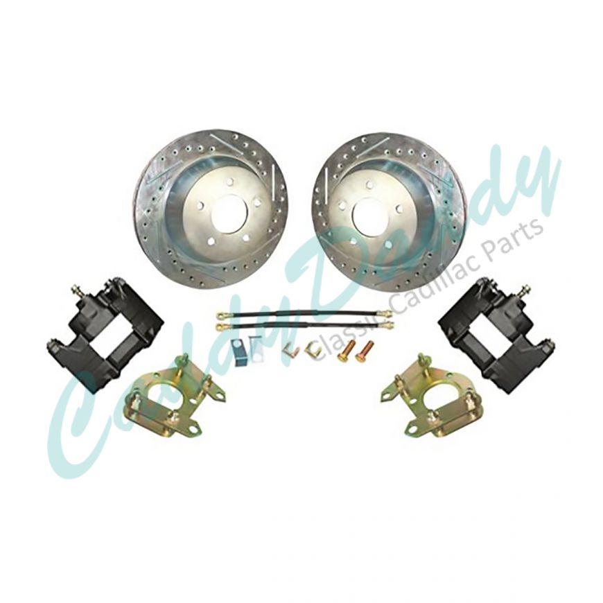 1969 1970 Cadillac (EXCEPT Eldorado) Drilled and Slotted Rotor Rear Disc Brake Conversion Kit NEW