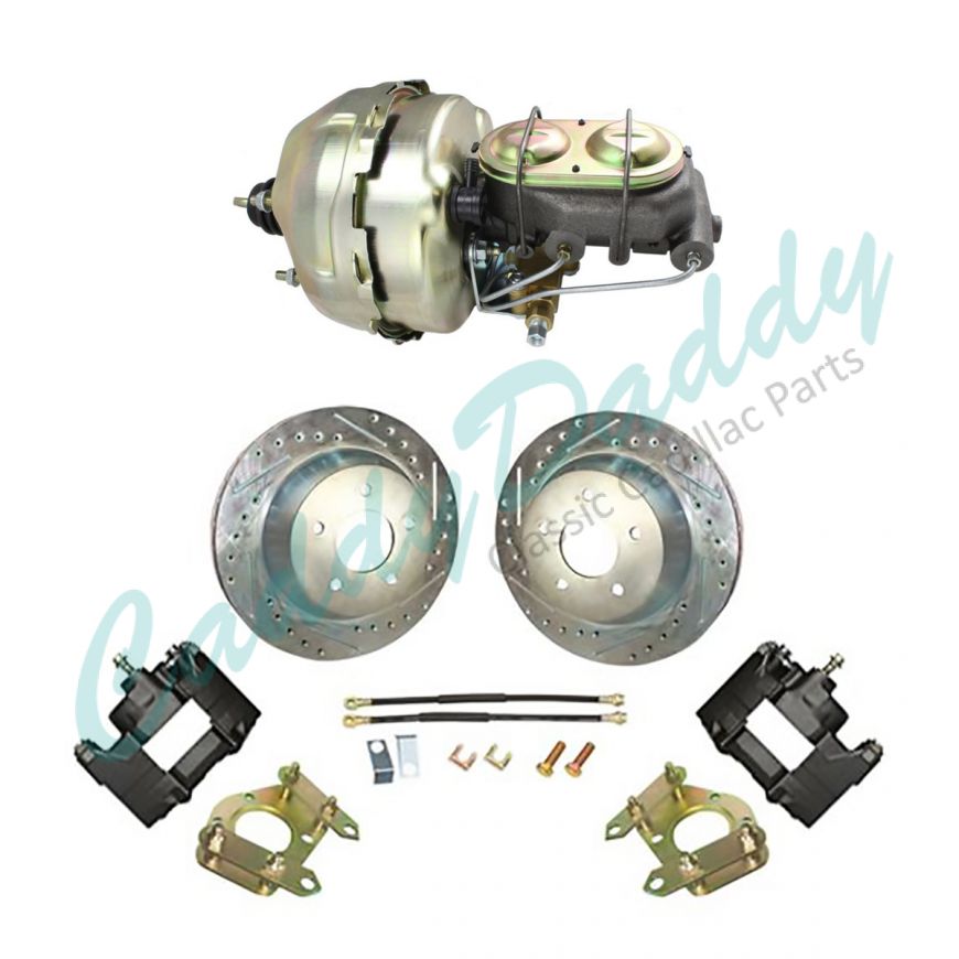 1969 1970 Cadillac (EXCEPT Eldorado) Rear Disc Brake Conversion Kit With Booster And Master Cylinder NEW