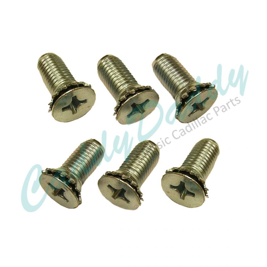 1950 1951 1952 1953 1954 1955 1956 Cadillac (See Details) Door Jamb Striker Mounting Screws Set (6 Pieces) REPRODUCTION