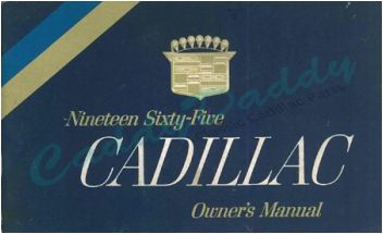 1965 Cadillac Full Line Owners Manual Book REPRODUCTION Free Shipping In The USA