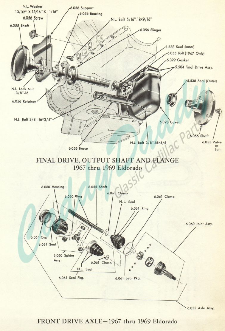 1967-1969-cadillac-eldorado-final-drive-output-shaft-flange-front-drive-axle