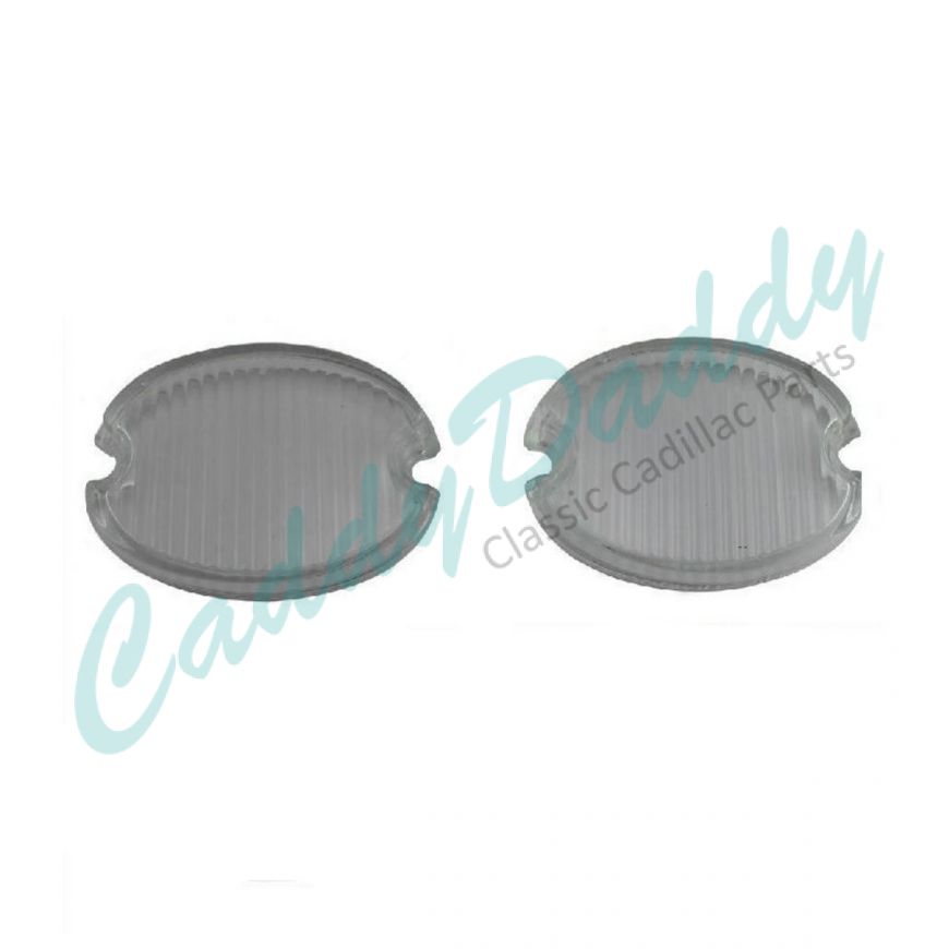 1959 Cadillac Glass Fog and Turn Signal Light Lens 1 Pair REPRODUCTION Free Shipping In The USA