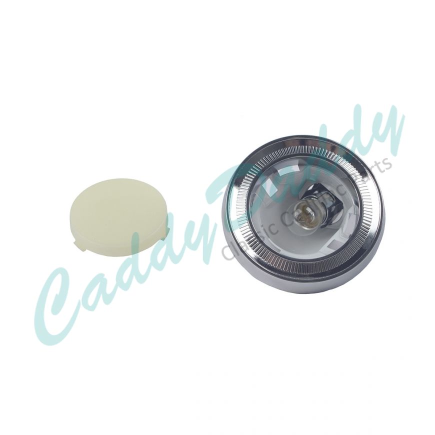 1959 1960 Cadillac (See Details) Interior Round Door Courtesy Light Lens and Housing Assembly REPRODUCTION Free Shipping In The USA