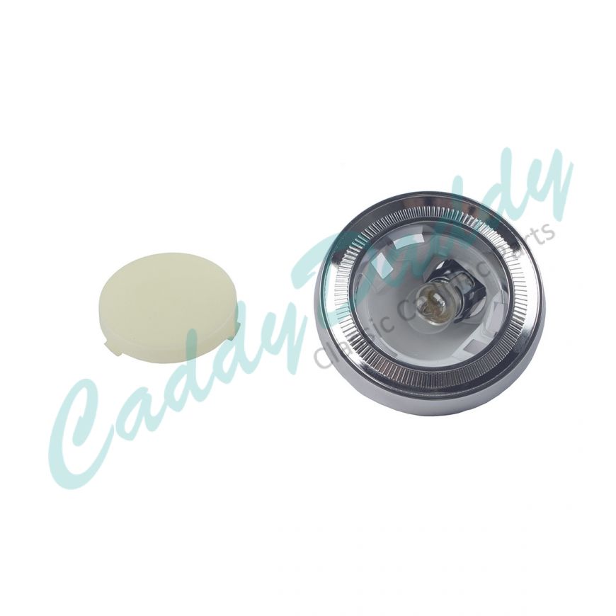 1963 1964 Cadillac Interior Round Upper Rear Courtesy Light Lens and Housing Assembly REPRODUCTION Free Shipping In The USA