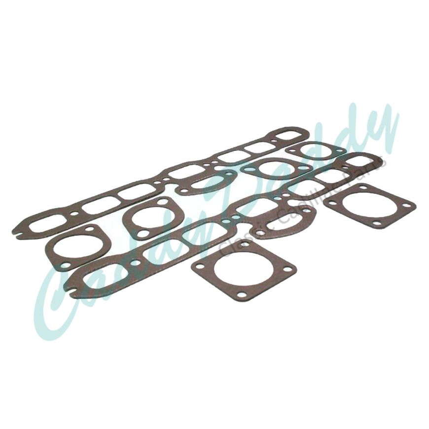 1937 1938 1939 1940 1941 1942 1946 1947 1948 Cadillac (See Details) Intake and Exhaust Graphite Manifold Gasket Set (8 Pieces) REPRODUCTION Free Shipping In The USA