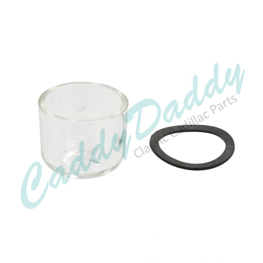 1946 1947 1948 1949 1950 1951 1952 1953 1954 1955 1956 Cadillac Glass Fuel Filter Bowl WITH Gasket REPRODUCTION Free Shipping In The USA