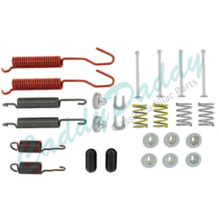 1960 Cadillac Rear Drum Brake Hardware Kit (26 Pieces) REPRODUCTION Free Shipping In The USA 