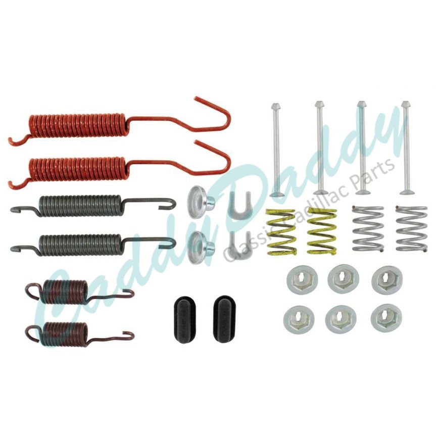 1961 1962 1963 1964 1965 1966 1967 1968 Cadillac (See Details) Rear Drum Brake Hardware Kit (26 Pieces) REPRODUCTION Free Shipping In The USA