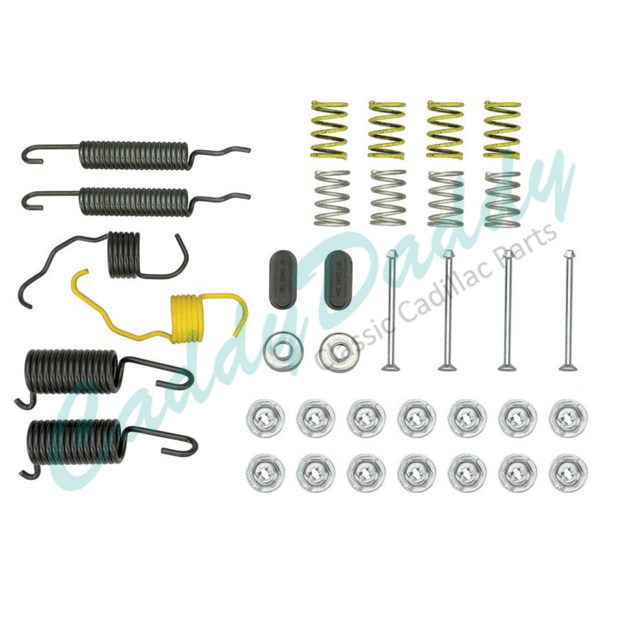 1961 1962 1963 1964 1965 1966 1967 1968 Cadillac Front Drum Brake Hardware Kit (36 Pieces) REPRODUCTION Free Shipping In The USA