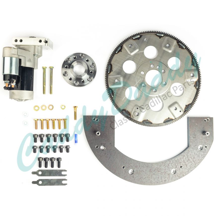 1955 1956 1957 1958 1959 1960 1961 1962 1963 1964 Cadillac Engine to Turbo HydraMatic (400) Transmission Conversion Adapter Kit With Starter (See Details) NEW 