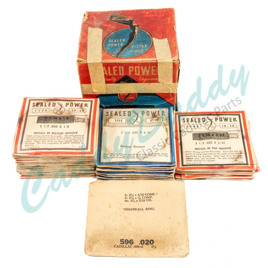 1939 1940 1941 1942 Cadillac Piston Ring Set .020 (32 Pieces) NORS Free Shipping In The USA