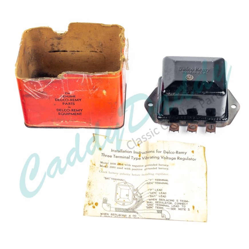 1937 1938 1939 Cadillac (See Details) Voltage Regulator 6-Volt NOS Free Shipping In The USA