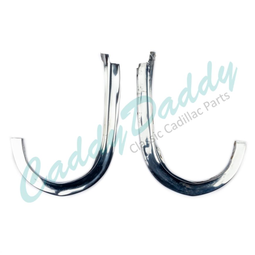 1960 Cadillac (See Details) Rear Bumper End To Quarter Panel J Molding (1 Pair) USED Free Shipping In The USA