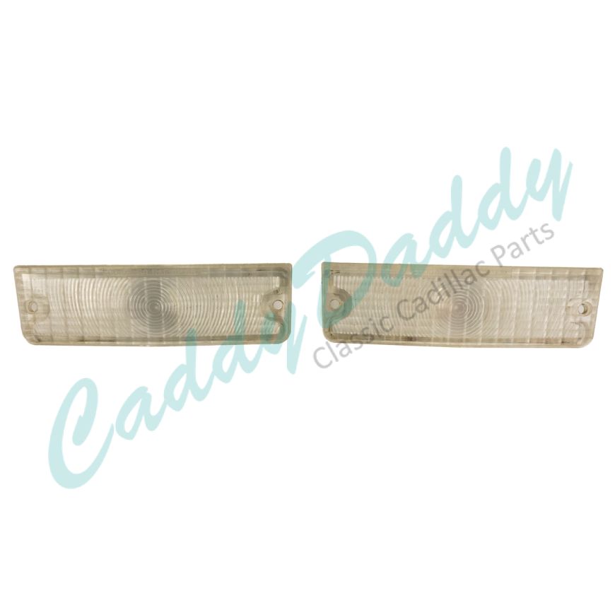 1965 Cadillac (EXCEPT Series 75 Limousine) Parking Light Lens With Guide Markings 1 Pair USED Free Shipping In The USA
