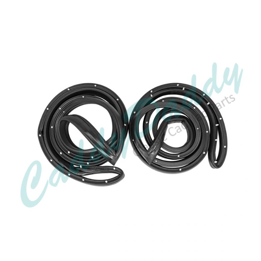 1977 1978 1979 1980 1981 1982 1983 1984 1985 1986 Cadillac (See Details) Molded Front Door Rubber Weatherstrips 1 Pair REPRODUCTION Free Shipping In The USA