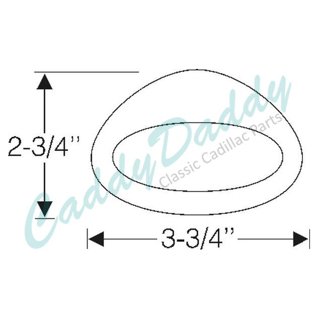 1942 1946 1947 Cadillac Series 62 And Series 60 Special License Lens Rubber Gaskets 1 Pair REPRODUCTION Free Shipping In The USA