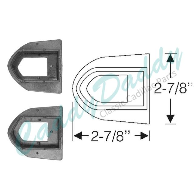 1942 1946 1947 Cadillac Series 62 And Series 60 Special (See Details) License Lens Rubber Gaskets 1 Pair REPRODUCTION Free Shipping In The USA