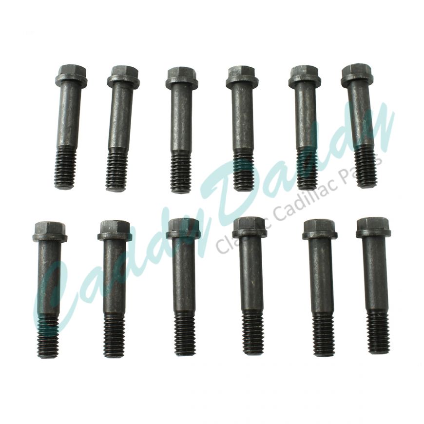 1956 1957 1958 1959 1960 1961 1962 1963 1964 1965 1966 1967 Cadillac Original Style Washer Head Exhaust Manifold Bolts Set (12 Pieces) REPRODUCTION Free Shipping In The USA