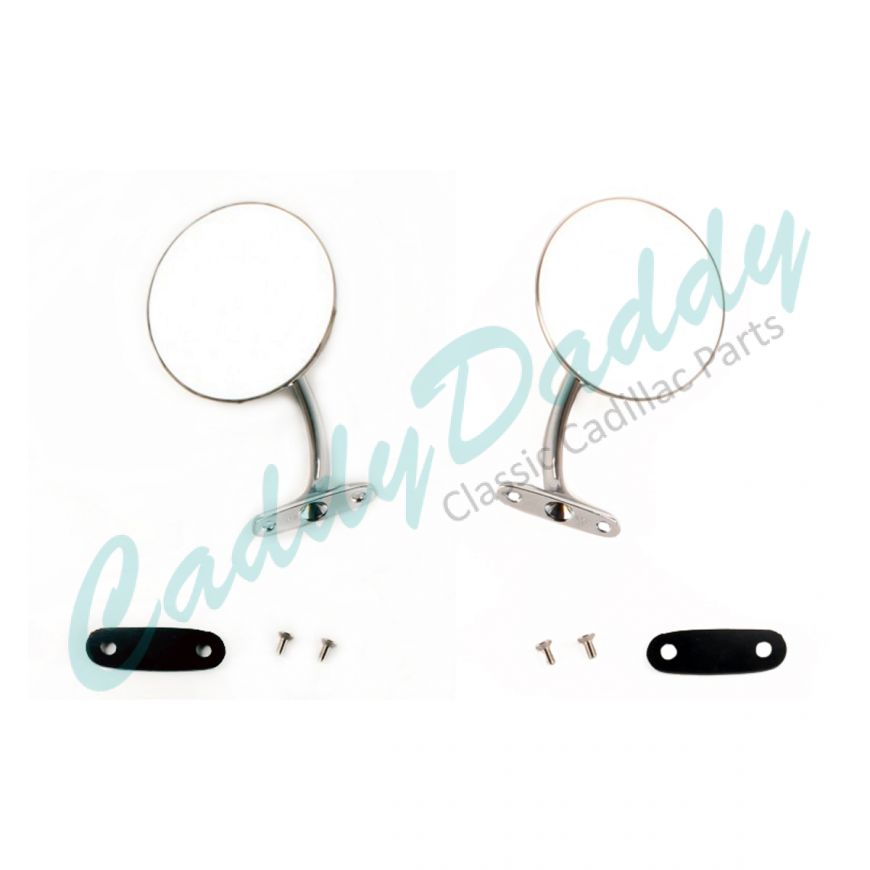 1937 1938 1939 1940 1941 1942 1946 1947 1948 1949 Cadillac Exterior Side Rear View Mirror 1 Pair REPRODUCTION Free Shipping In The USA