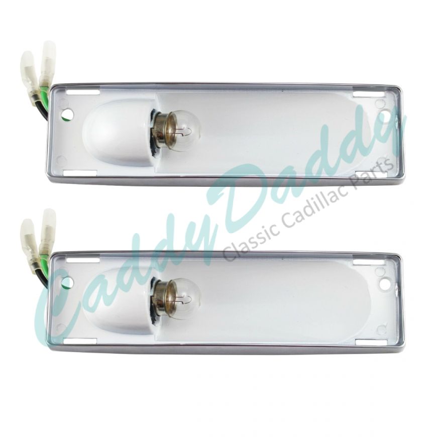 1959 1960 Cadillac (See Details) Interior Dome Light Lens Bezel Housing 1 Pair REPRODUCTION Free Shipping In The USA