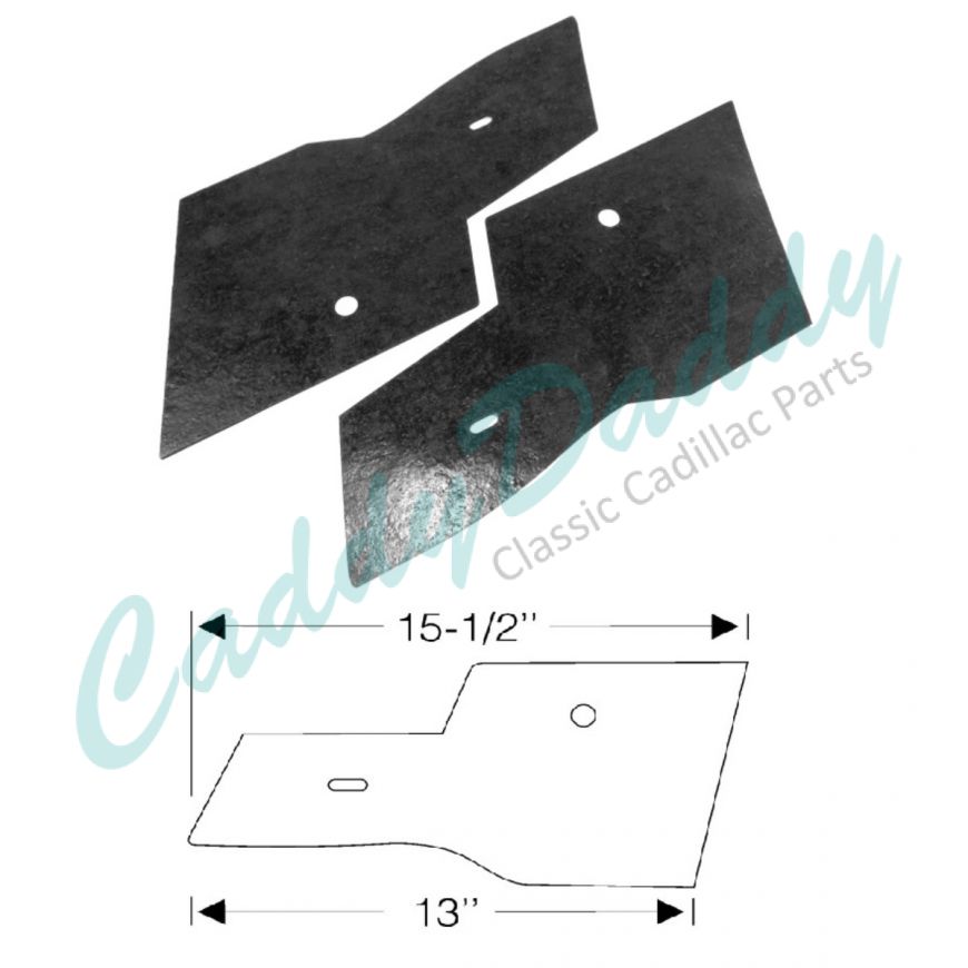 1963 1964 Cadillac Rear Bumper End To Body Filler 1 Pair REPRODUCTION Free Shipping In The USA