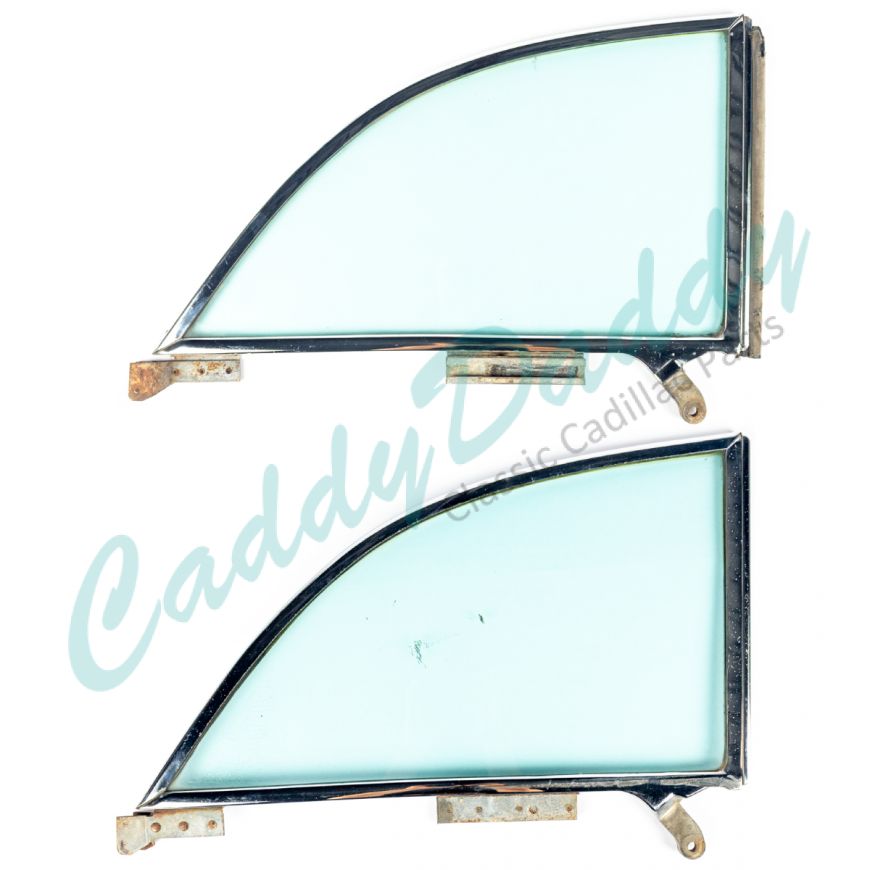 1951 1952 1953 Buick, Cadillac, And Oldsmobile (See Details) Convertible Rear Quarter Window Frame With Glass 1 Pair USED