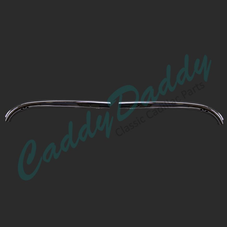 1954 1955 1956 Cadillac Convertible Stainless Steel Top Outer Windshield Molding Set (2 Pieces) USED Free Shipping In The USA