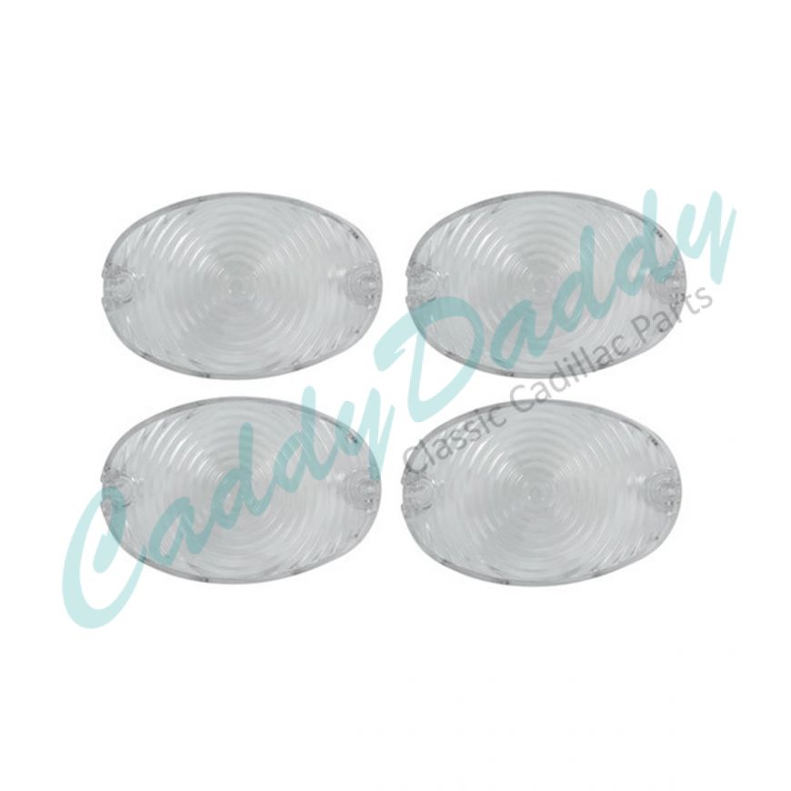 1959 Cadillac Parking and Turn Signal Light Lens Set (4 Pieces) REPRODUCTION Free Shipping In The USA