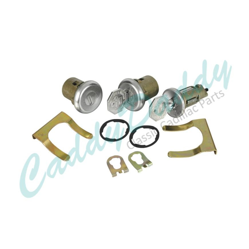 1968 Cadillac 4-Door Models Ignition and Door Lock Set WITH Two Octagon Head 'C' Keys [Original Style] (11 Pieces) REPRODUCTION Free Shipping In The USA