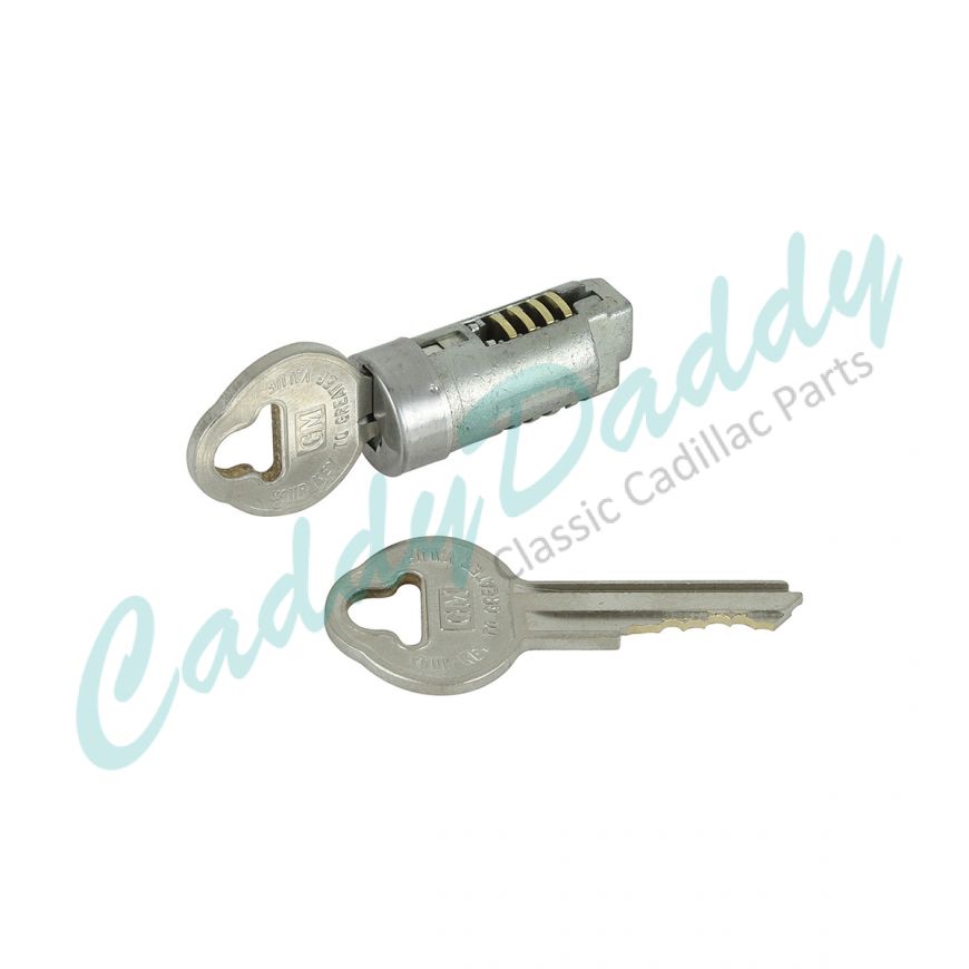 1967 1968 Cadillac Coded Original Pear Head Glove Box Lock With Keys Set (3 Pieces) REPRODUCTION Free Shipping In The USA