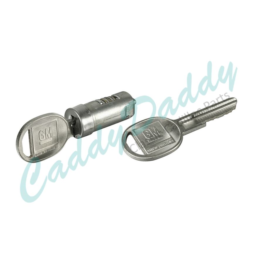 1961 1962 Cadillac Series 75 Limousine Glove Box Lock With Round Keys Set (3 Pieces) REPRODUCTION Free Shipping In The USA