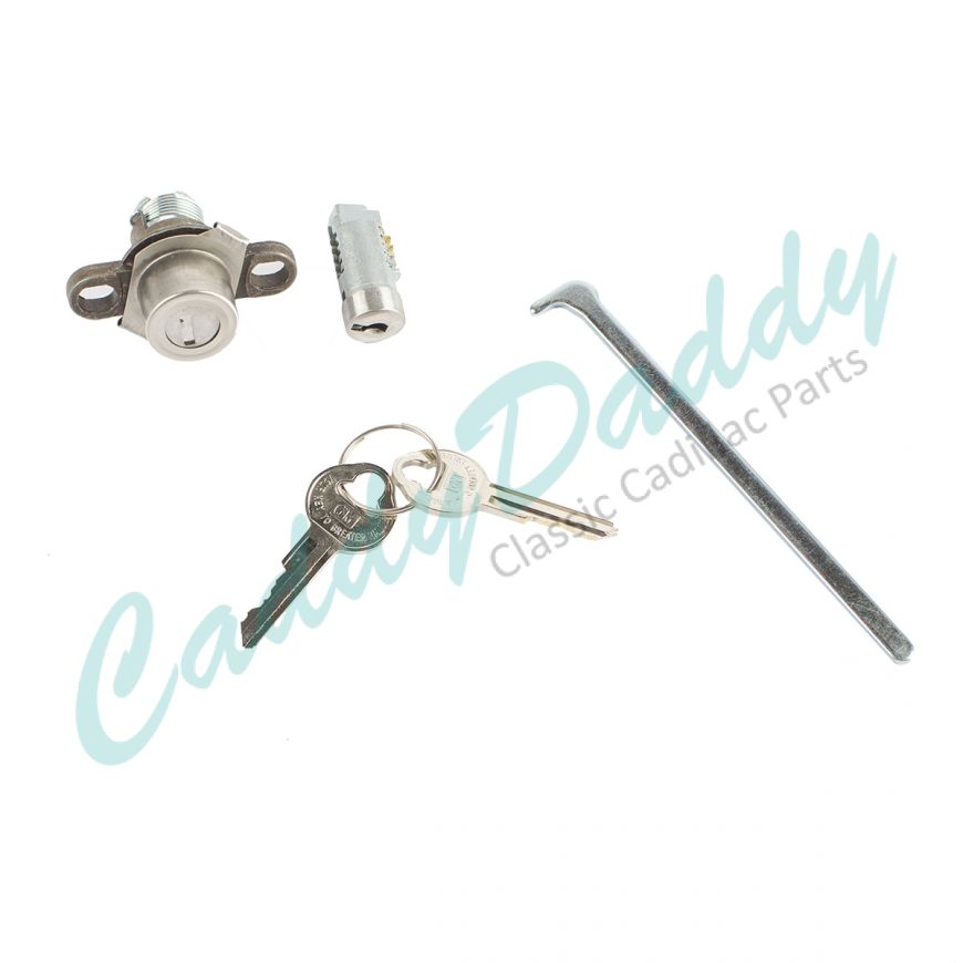 1959 1960 Cadillac Glove Box And Trunk Lock Set With Pear Head Keys (5 Pieces) REPRODUCTION Free Shipping In The USA