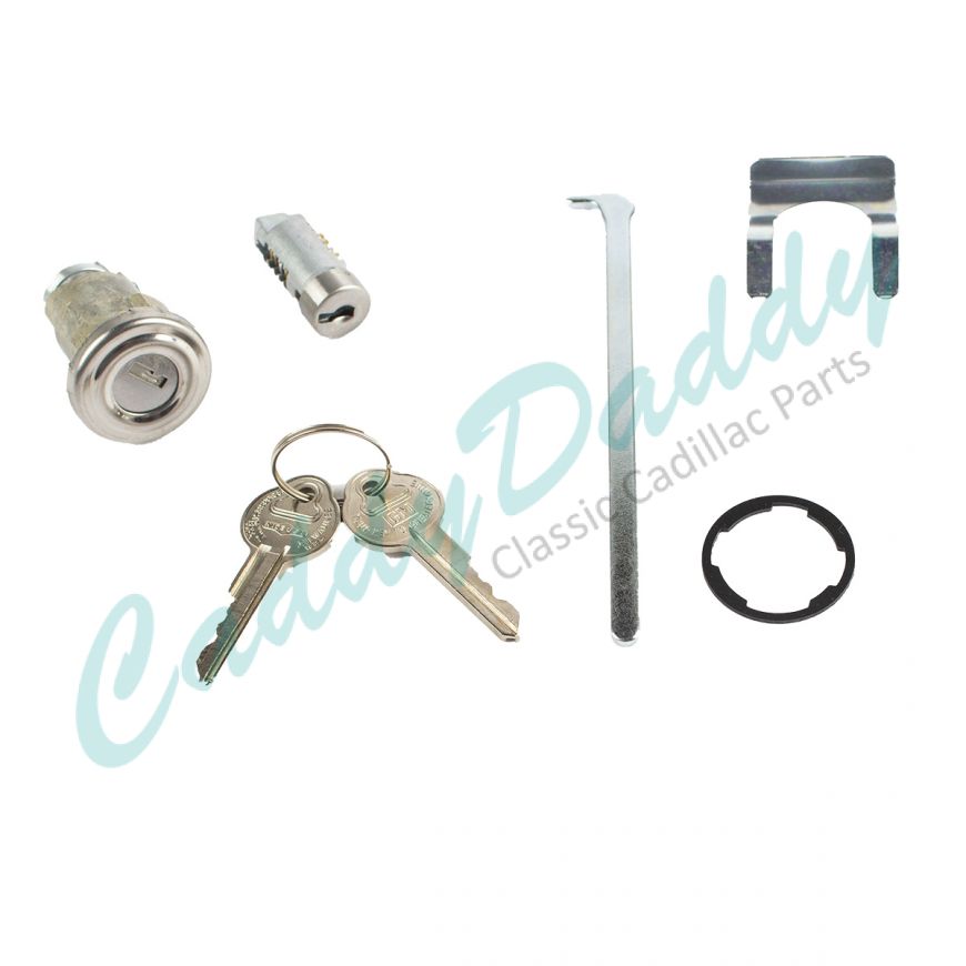 1957 1958 Cadillac Glove Box And Trunk Locks With Pear Head Keys Set (7 Pieces) REPRODUCTION Free Shipping In The USA