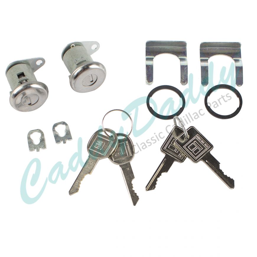 1955 1956 Cadillac 2-Door Models Door Locks (Short Cylinder With Flat Pawl) With Keys Set (12 Pieces) REPRODUCTION Free Shipping In The USA
