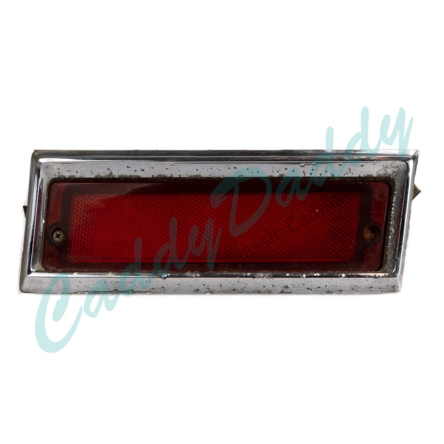 1969 Cadillac Eldorado Left Driver Side Rear Bumper Reflector Lens With Bezel USED Free Shipping In The USA