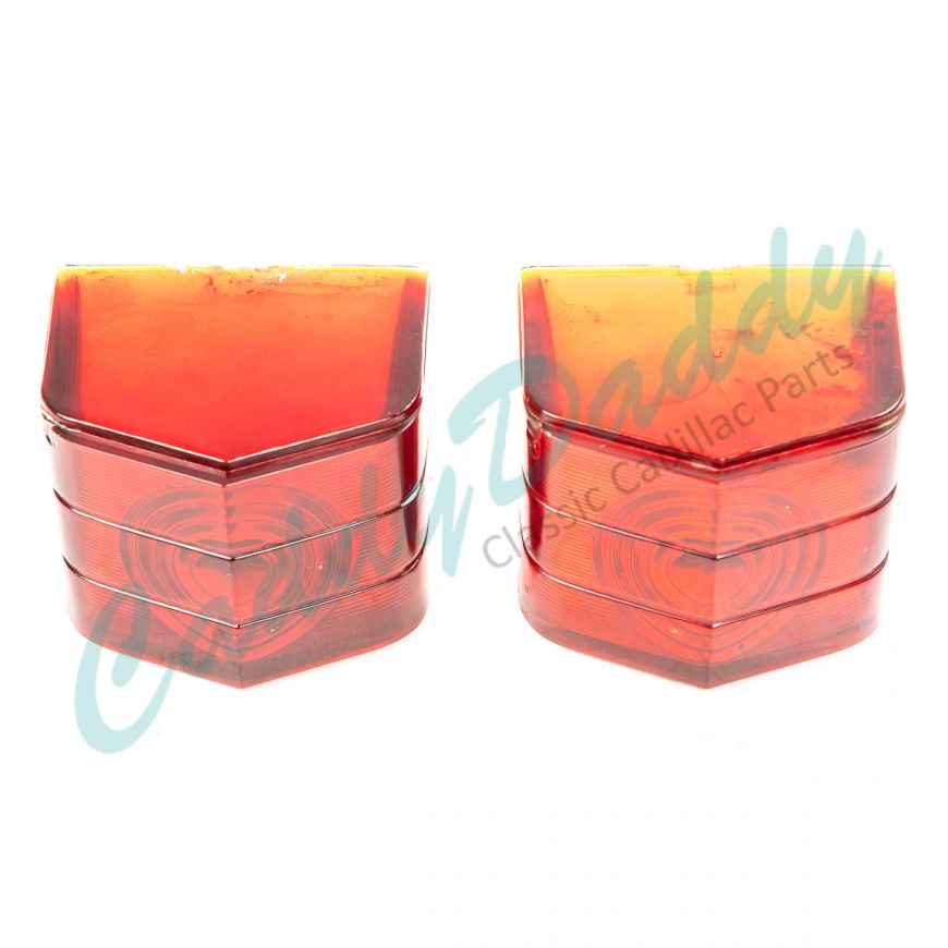 1938 1939 Cadillac (See Details) Glass Tail Light Lens B Quality 1 Pair USED Free Shipping In The USA