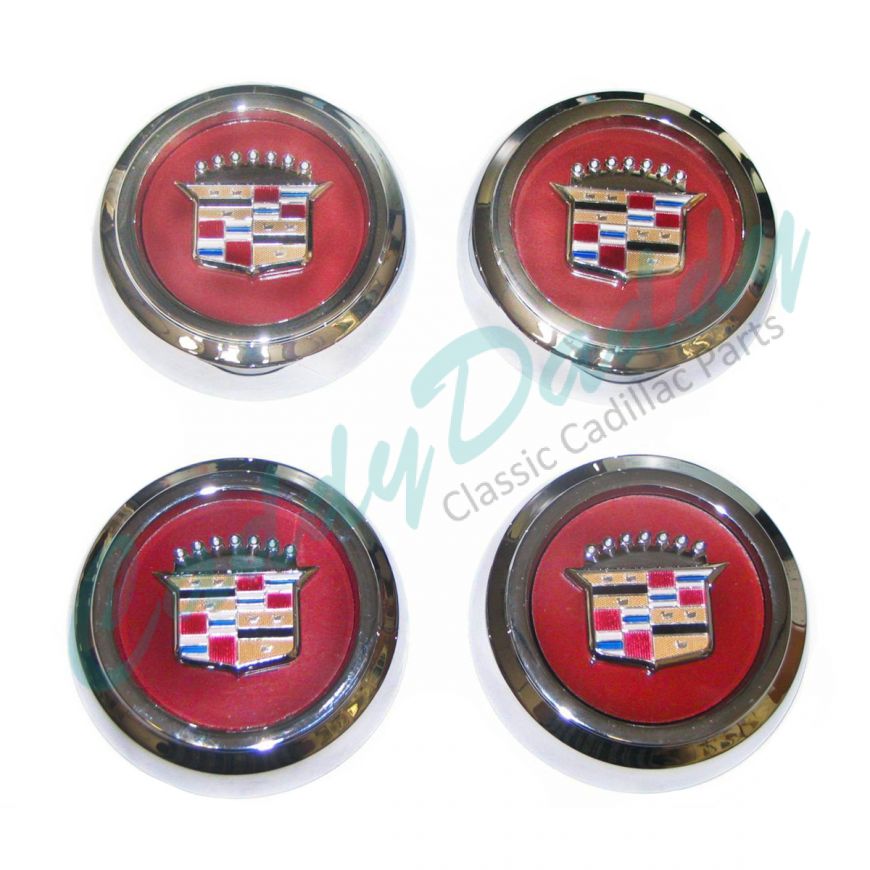 1985 1986 1987 1988 1989 1990 1991 1992 1993 1994 1995 1996 Cadillac Deville and Fleetwood Brougham WITH Rear Wheel Drive (RWD) Wire Spoke Wheel Center Caps (4 Pieces) REPRODUCTION Free Shipping In The USA