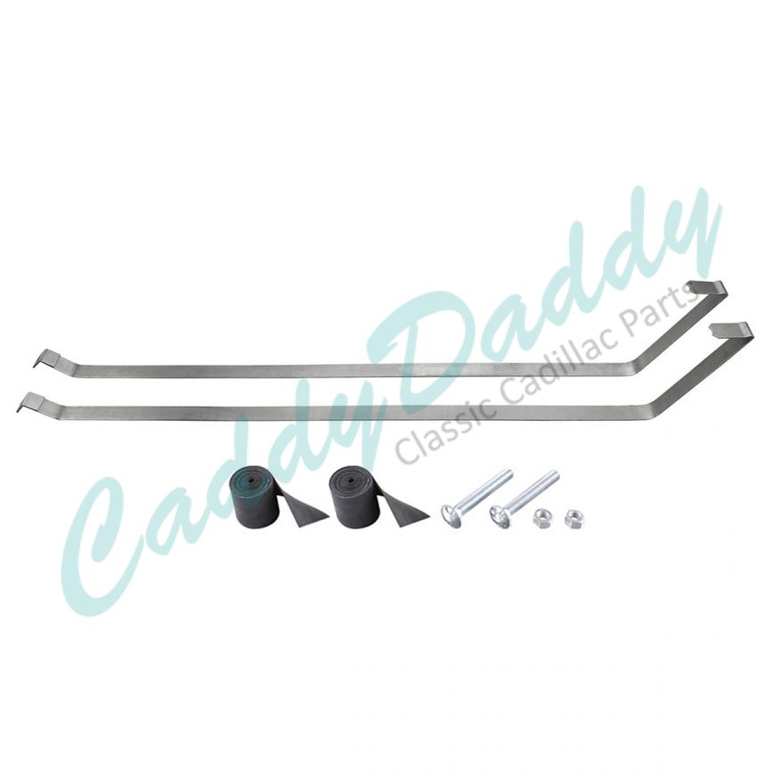 1958 Cadillac (EXCEPT Eldorado Brougham and Commercial Chassis) Gas Tank Straps 1 Pair REPRODUCTION