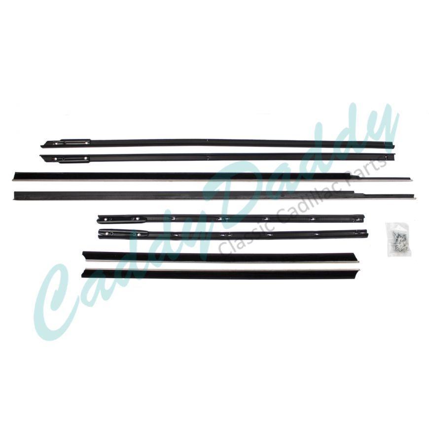 1962 Cadillac 2-Door Hardtop Window Sweep Set (8 Pieces) REPRODUCTION Free Shipping In The USA