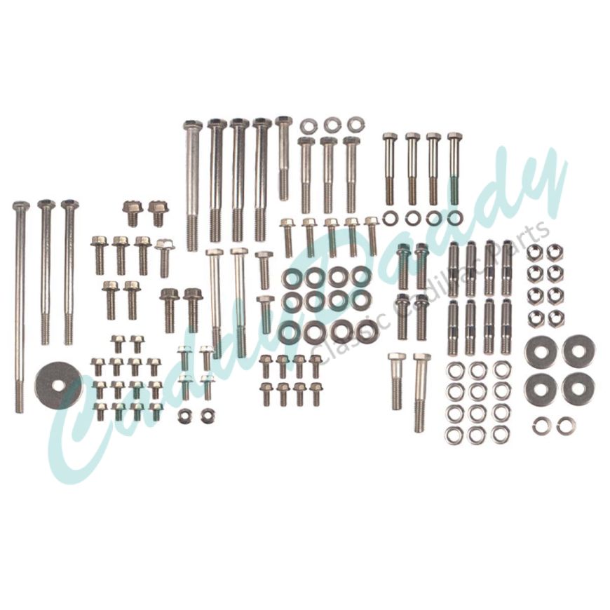 1963 1964 1965 1966 1967 Cadillac Hex and Indented Hex Head Engine Bolt Kit REPRODUCTION Free Shipping In The USA