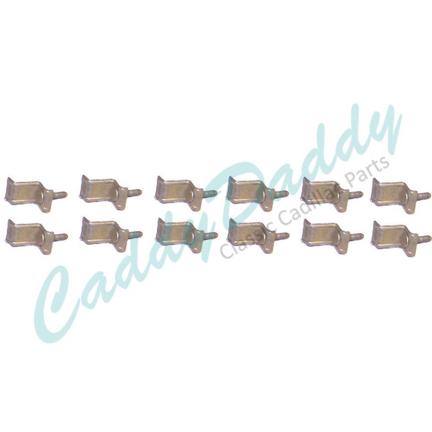 1955 1956 Cadillac Front Fender Clips Set (12 Pieces) REPRODUCTION Free Shipping In The USA