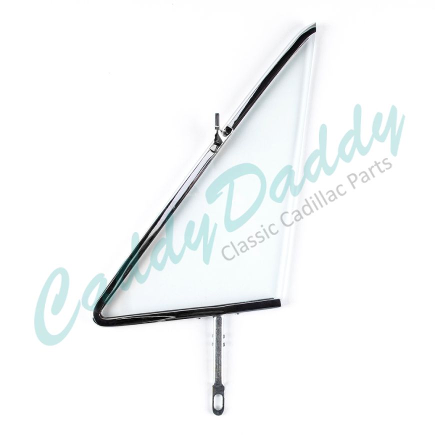 1963 1964 Cadillac Convertible Front Door Vent Glass With Frame Assembly Left Driver Side REPRODUCTION Free Shipping In The USA 