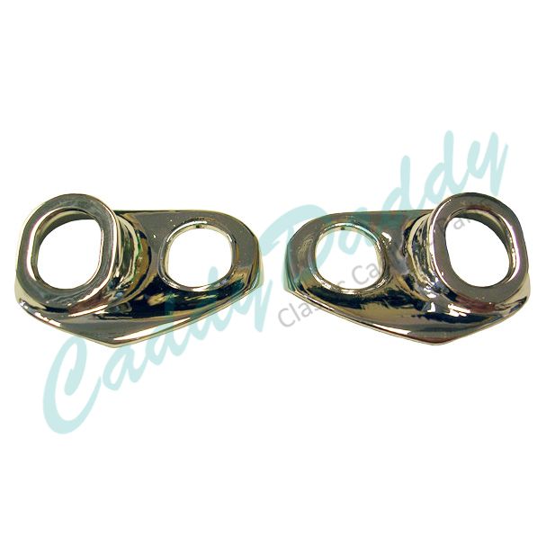 1950 1951 1952 1953 Cadillac (See Details) Windshield Wiper Chrome Escutcheons 1 Pair REPRODUCTION Free Shipping In The USA 