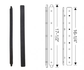 1939 Cadillac LaSalle Series 50 And Series 61 Hardtop Windshield Division Bar Rubber Weatherstrip Set (2 Pieces) REPRODUCTION Free Shipping In The USA 