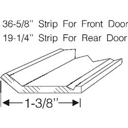 1941 Cadillac Series 60 Special 4-Door Sedan Front And Rear Door Bottom Rubber Weatherstrip Set (4 Pieces) REPRODUCTION Free Shipping In The USA